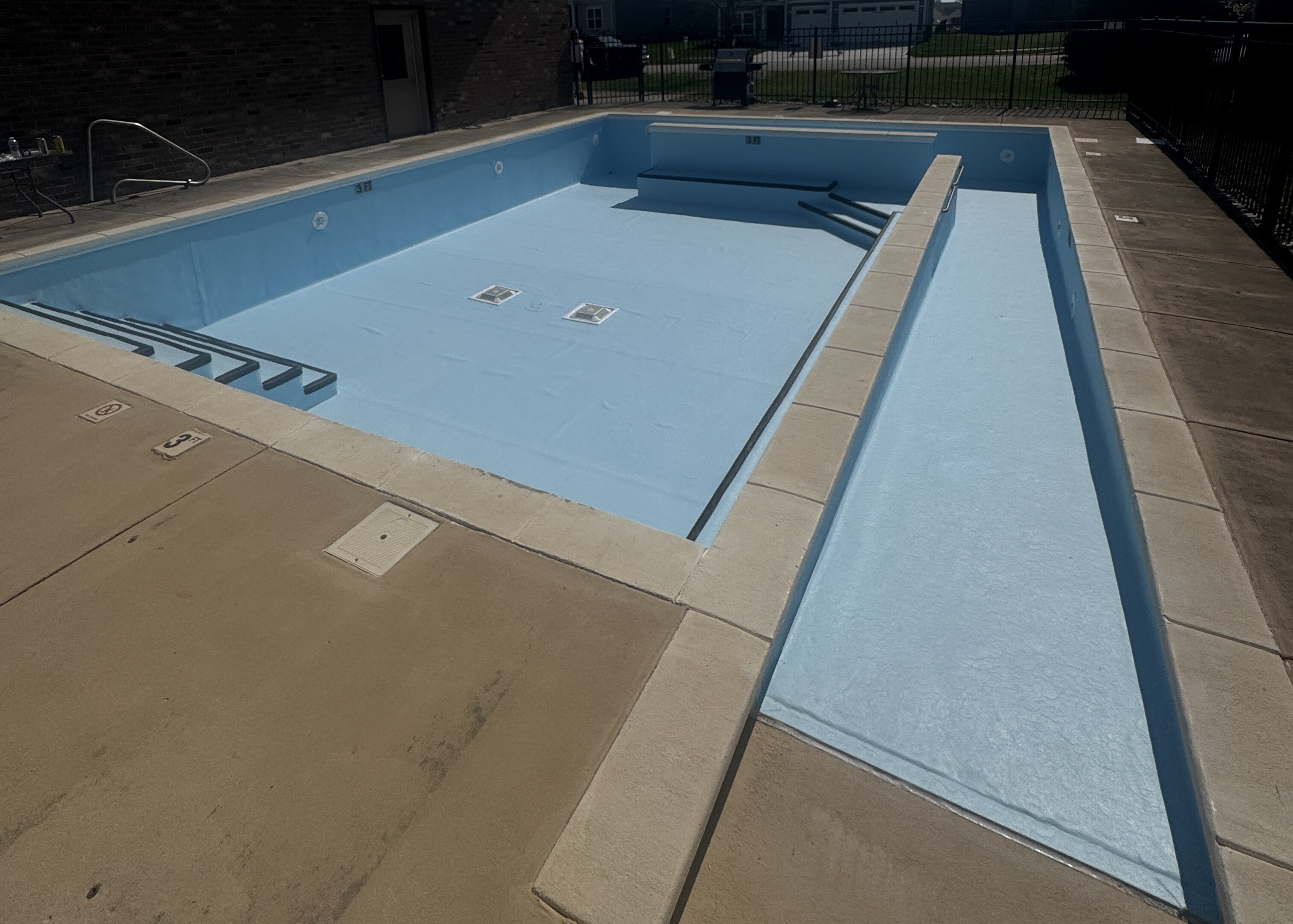 Completed Southern Indiana assisted living pool from the shallow end