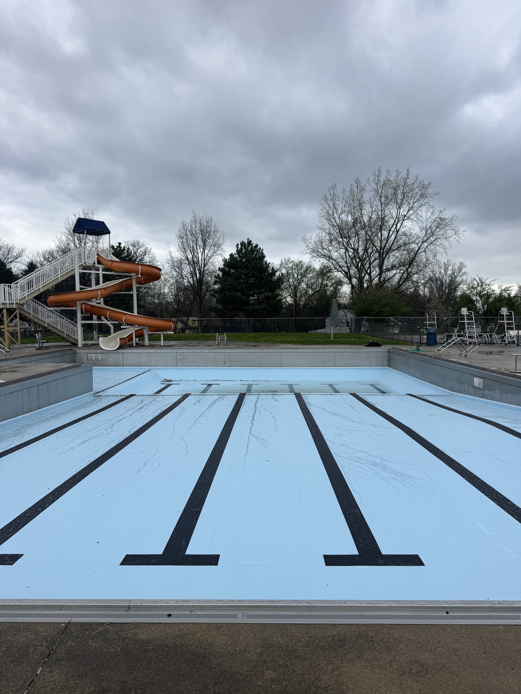 Municipal competition pool renovated with PVC membrane in Euclid, Ohio