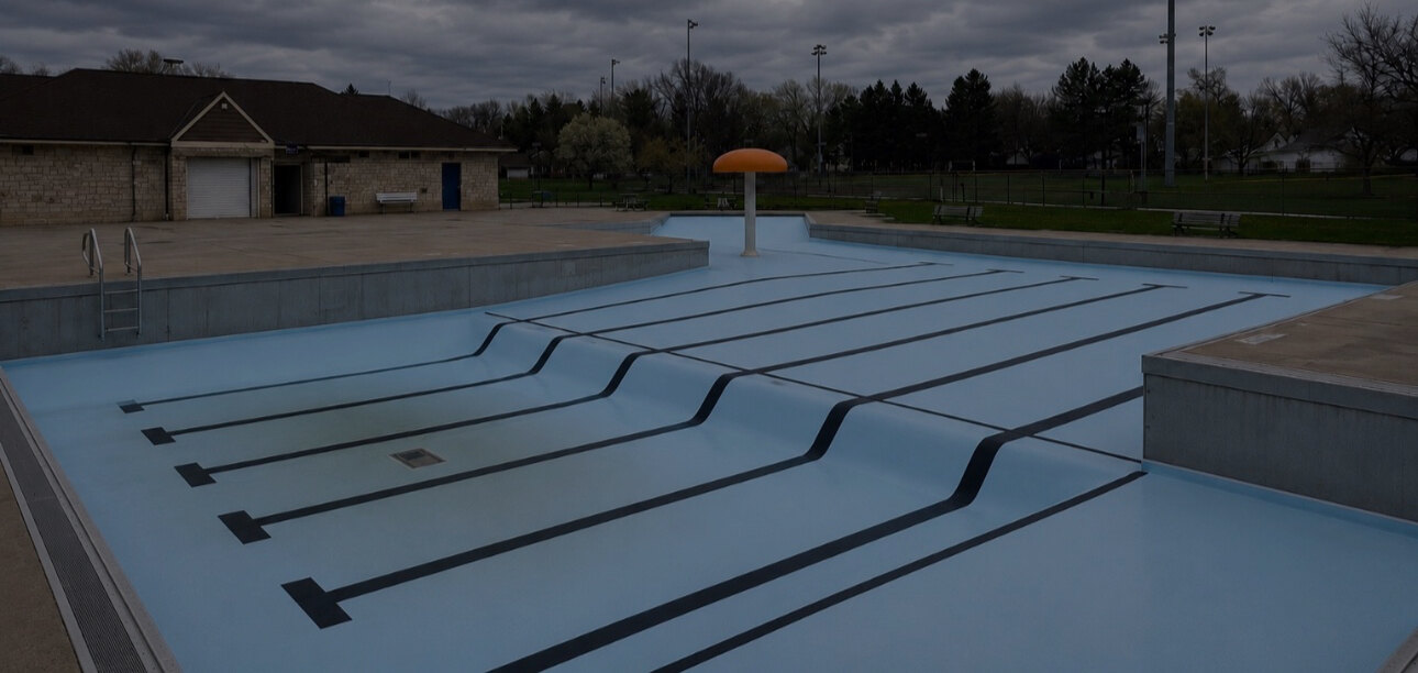 Second completed angle of Euclid Park Pool