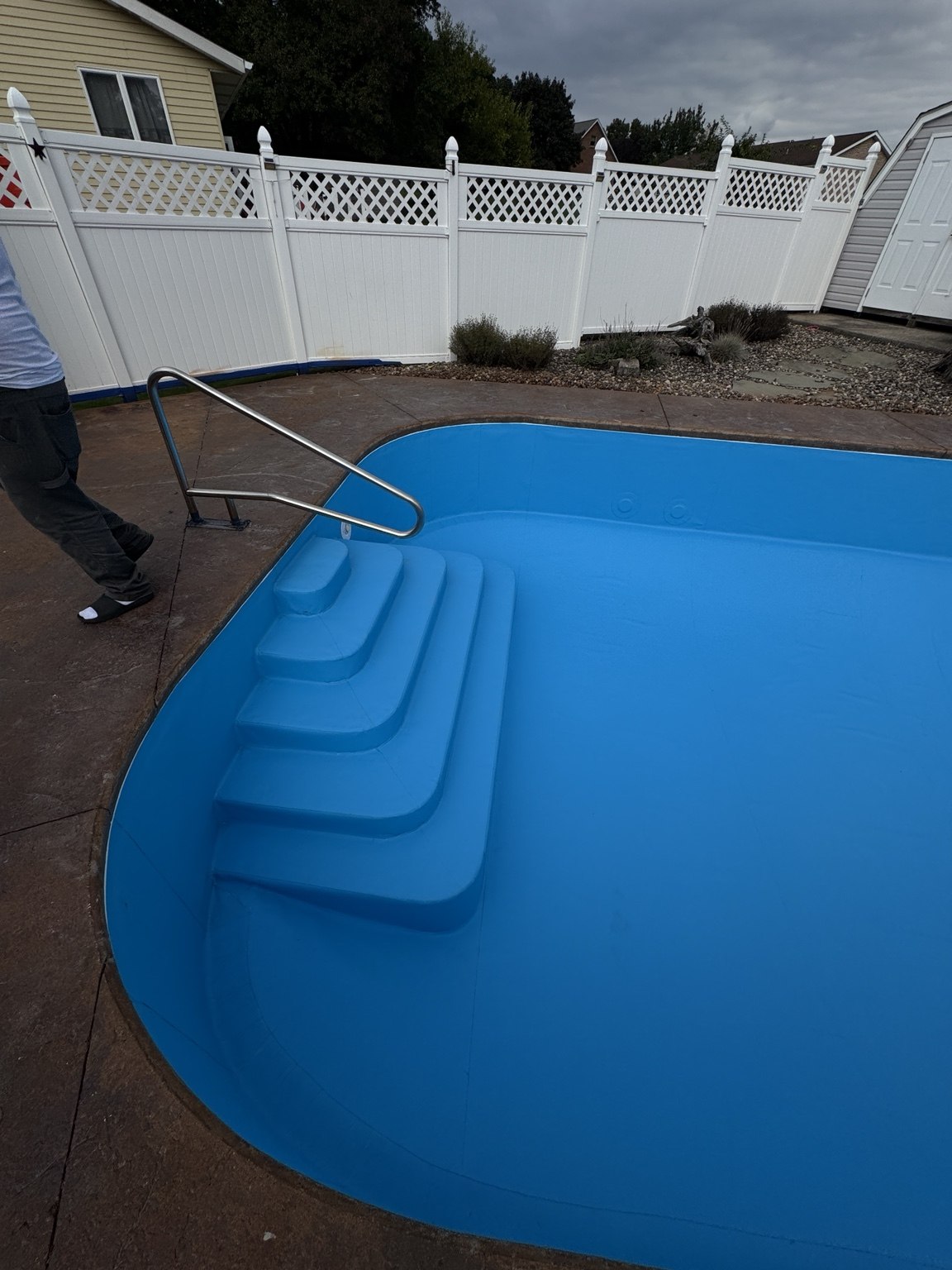 Completed entry steps in Adriatic Blue in Millersburg, Pennsylvania