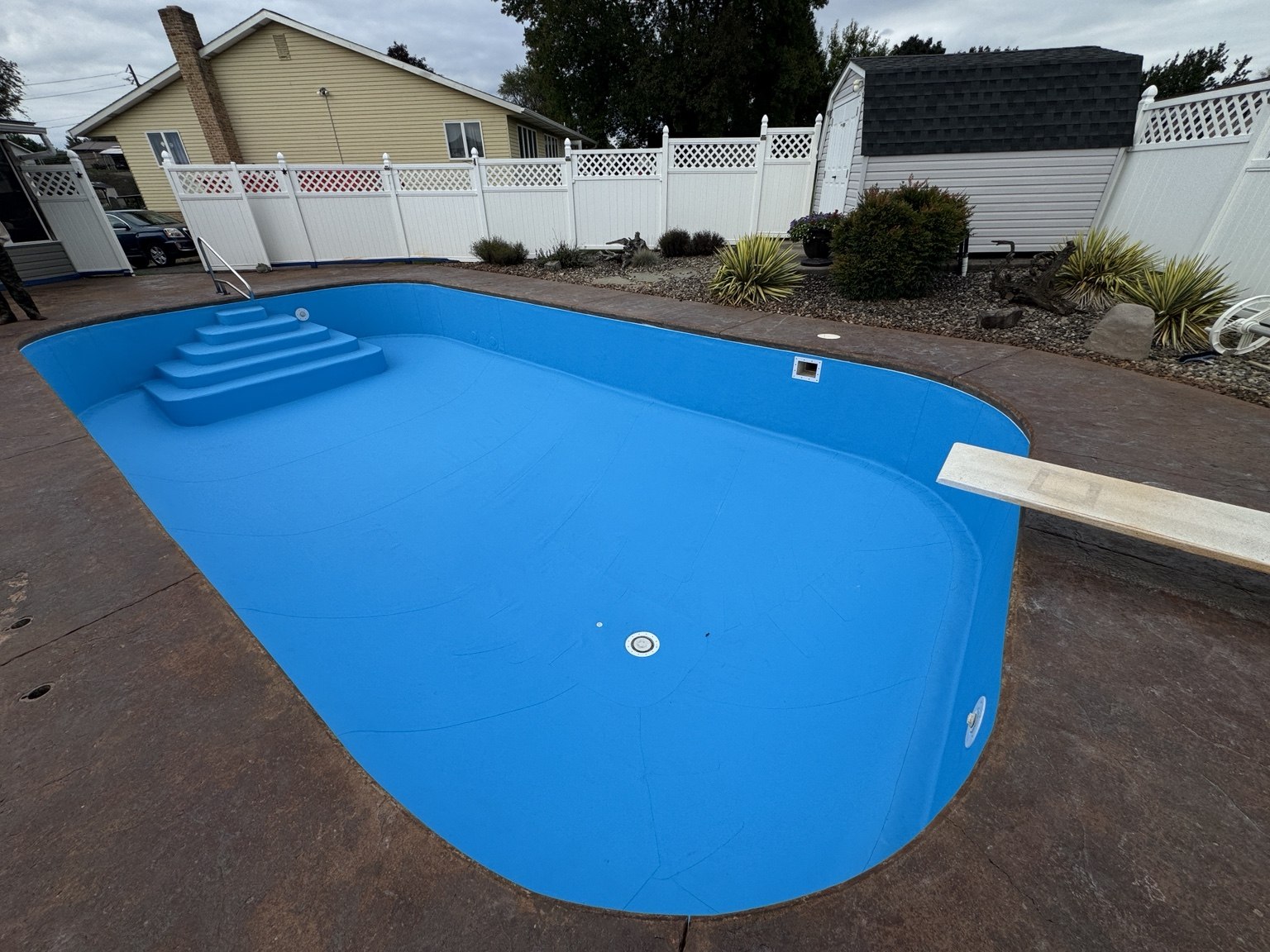 Millersburg Residential Pool Renovation after PVC membrane installation