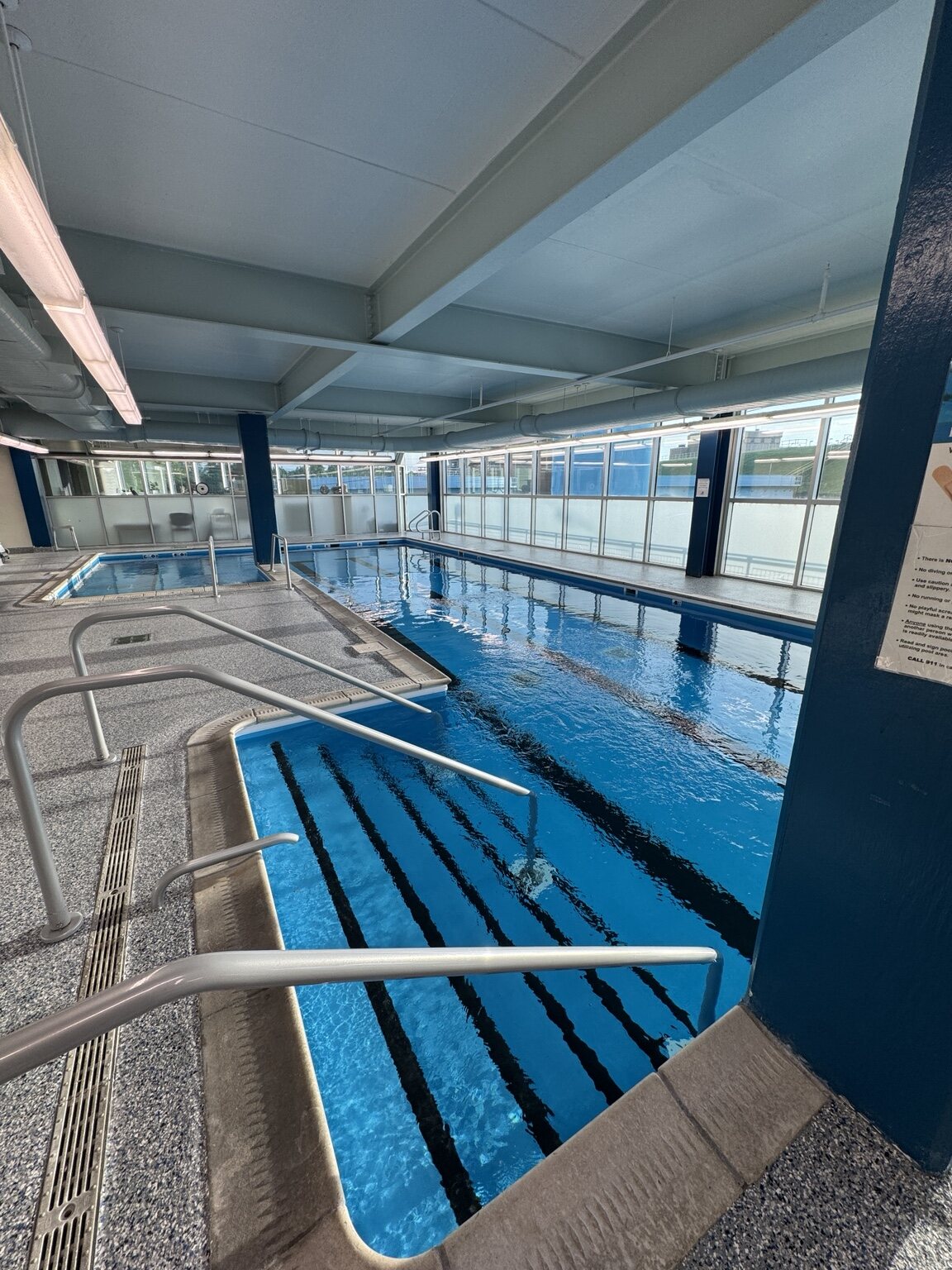 Filled Siskin rehabilitation aquatic facility showing all pool areas
