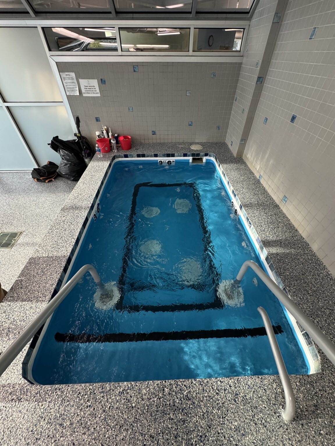 Filled Siskin therapy basin returned to service