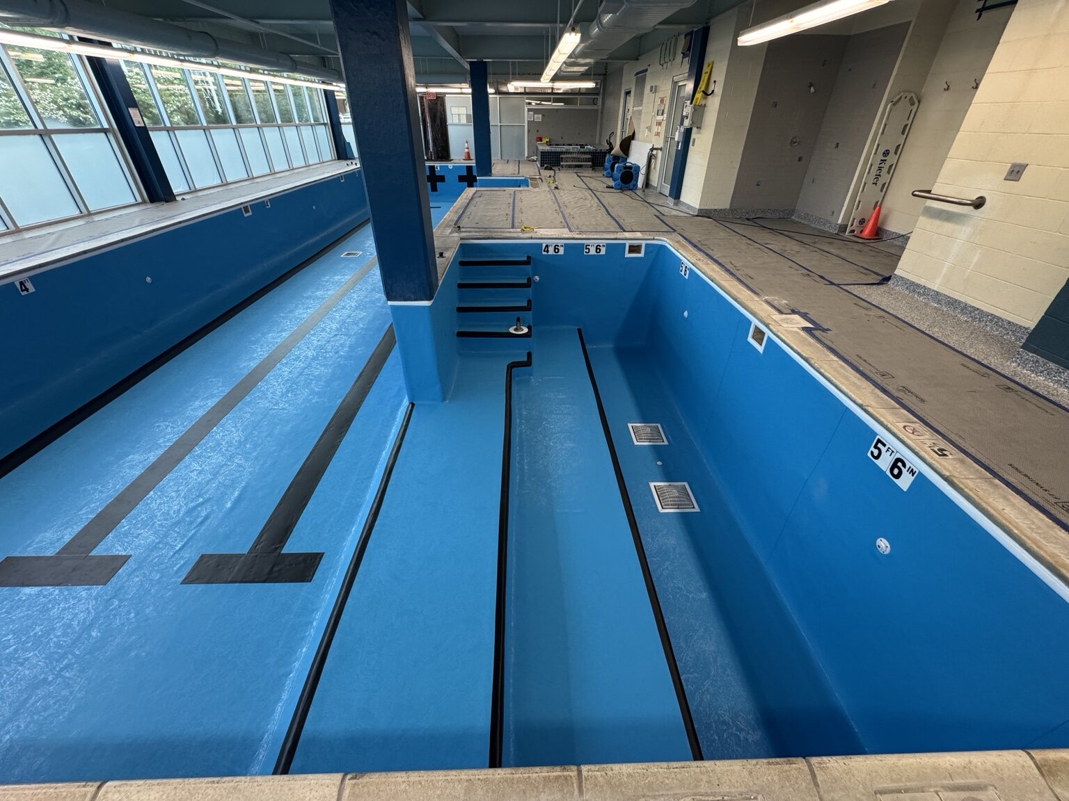 Completed transition between the Siskin rehabilitation pool areas